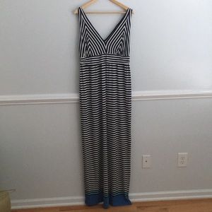 Blue and white maxi.